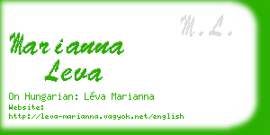 marianna leva business card