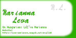marianna leva business card